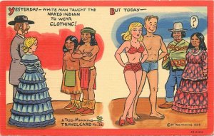 Postcard 1949 Reg Manning Southwest Fashion Comic Humor Teich 23-8792