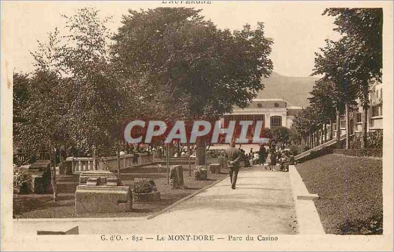 Old Postcard Le Mont Dore Casino Park