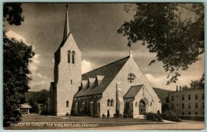 Church Of Christ the King Rutland Vermont VT UNP Collotype DB Postcard H7