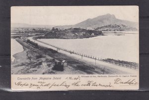 QUEENSLAND, TOWNSVILLE FROM MAGNETIC ISLAND, 1905 ppc., 1/2d. & 1d. to GB.