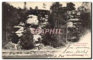 Old Postcard vicinity D & # 39Epinal Les Roches D & # 39Olima