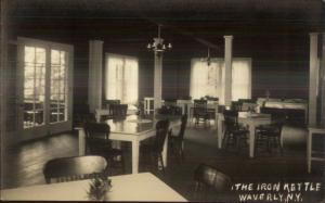 Waverly NY The Iron Kettle Interior c1910 Real Photo Postcard #1