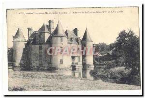 Les Moutiers the Mauxfaits Old Postcard Chateau of Cantaudiere 15 and 16th