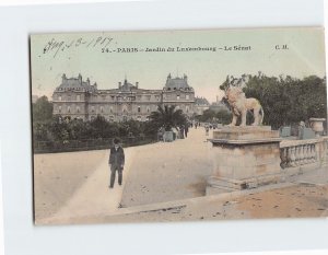 Postcard Le Sénat, Jardin du Luxembourg, Paris, France