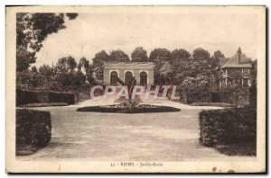 Old Postcard Reims Garden School