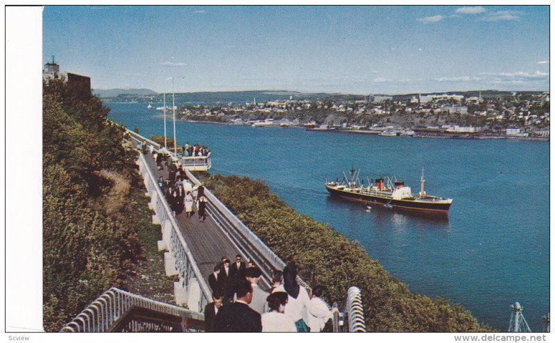 Ferry ship & La Promenade Des Gouverneurs , Quebec City , Quebec , Canada , 5...