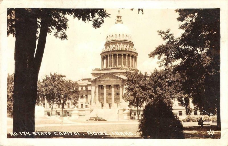 RPPC State Capitol, Boise, Idaho 1943 RPO Vintage Postcard