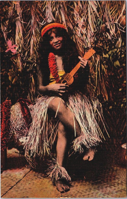 Hawaii Hawaiian Hula Dancer Hawaiian Islands Vintage Postcard C178