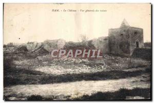 Old Postcard Ham Le Chateu Vue Generale Des Ruines Militaria