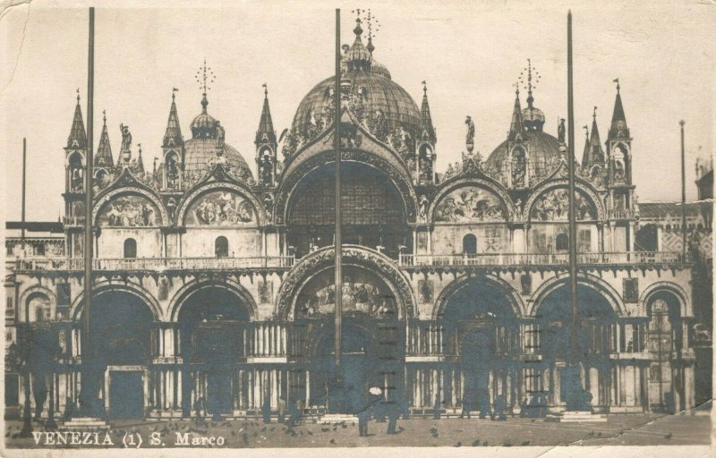 Vintage Postcard 1922 San Marco Venezia Doge’s Palace and the Bridge of Sighs