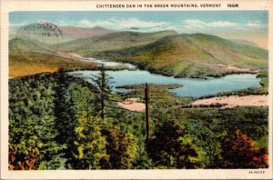 Vermont Chittenden Dam In The Green Mountains 1939 Curteich