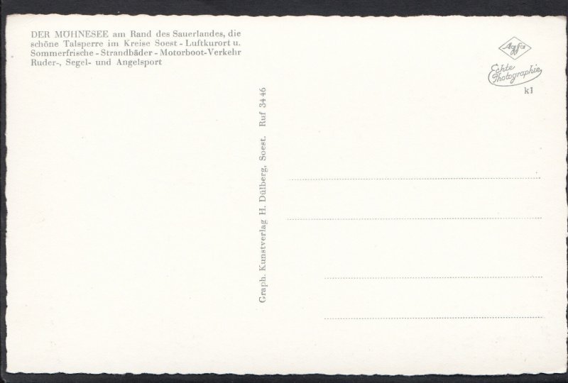 Germany Postcard - Der Mohnesee, Strandbad Delecke   MB298