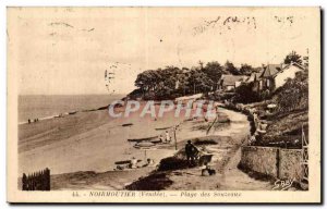 Old Postcard of Noirmoutier Beach Souzeaux