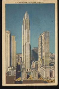 Linen Postcard..Rockefeller Center...New York City/NY