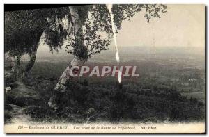 Old Postcard Gueret View Taking the Road Peyrabout