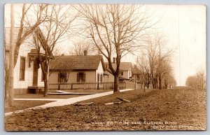Cooksville IL Muddy Lincoln Ave E, Past Homes~Cold Winter Scene~RPPC CU Williams