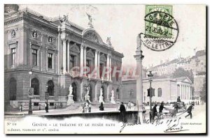 Old Postcard Geneve The theater and museum Rath