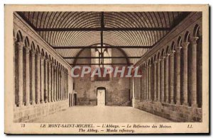 Old Postcard Mont Saint Michel Abbey L & # 39Abbaye The Refectory of the Monks