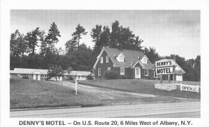 Albany New York Denny's Motel roadside 1960 Postcard US Route 20 20-5100