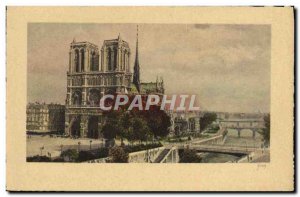 Old Postcard Paris Notre Dame