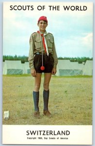 c1968's Switzerland Scouts Of The World Boy Scout Of America Youth View Postcard