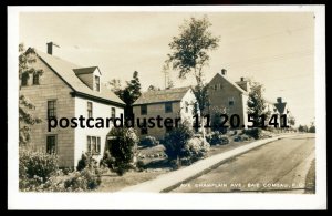 h4080 - BAIE COMEAU Quebec 1950s Champlain Avenue. Real Photo Postcard