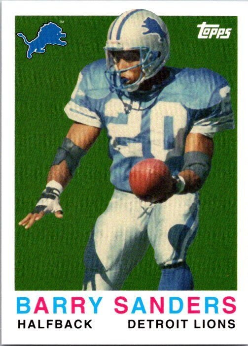 2008 Topps Football Card Barry Sanders Detroit Lions sk20786