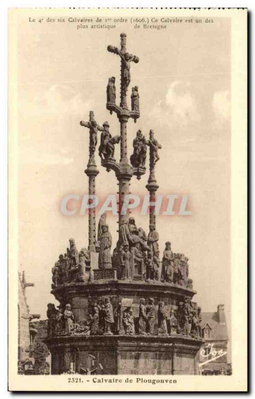 Old Postcard Calvary of Plougonven