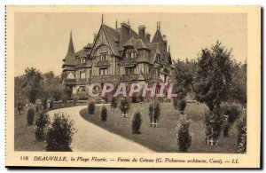 Old Postcard Deauville La Plage Fleurie Coteau Farm