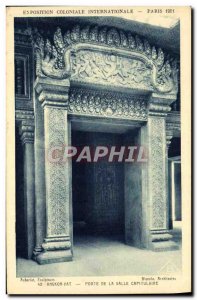 Old Postcard Exposition Coloniale Internationale Paris 1931 Angkor Wat Gate c...