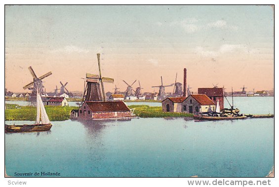 Windmills , Zaandam , Netherlands  , PU-1909