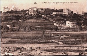 Tunisia Carthage Vue générale prise de l'Amirauté Vintage Postcard C177