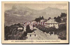 Old Postcard Saint Gervais les Bains Vue Prize and the Splendid Royal Hotel