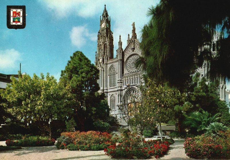 Postcard Cathedral Arucas Church of Saint John the Baptist Gran Canaria Spain