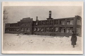 Oskosh WI Sunnyview Sanitarium In Winter Beds At Windows Real Photo Postcard I37
