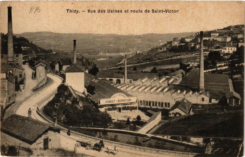 CPA THIZY Vue de Usines et route de St-Victor (573236)