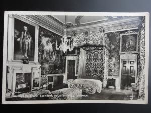 Norfolk HOLKHAM HALL The Green State Bedroom - Old RP Postcard by R.A. Postcards