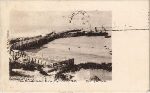 PC NEW ZEALAND, THE BREAKWATER, NEW PLYMOUTH, Vintage Postcard (B41609)