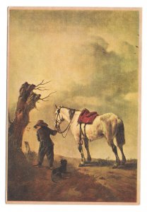 Wouwerman Artist Painting White Horse Het Witte Paard Gestel & Zn Sepia Postcard