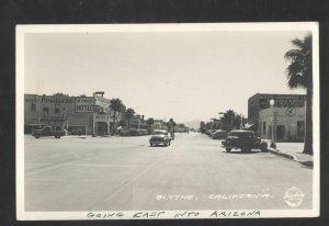 RPPC BLYTHE CALIFORNIA DOWNTOWN STREET SCENE ROUTE 66 REAL PHOTO POSTCARD