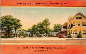 Burch Court In The Heart of Hot Springs National park Arkansas Postcard PC438