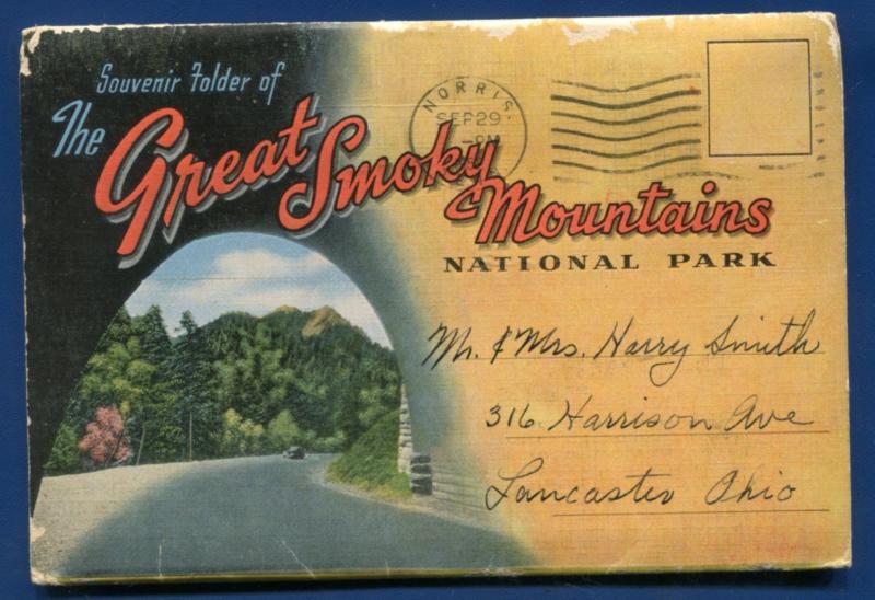 Great Smoky Mountains National Loop Over Newfound Gap Postcard Folder 