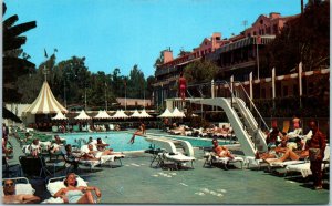 1950s Beverly Hills Hotel Sand and Pool Club Los Angeles California Postcard