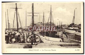 Old Postcard Deauville New Boat Basin