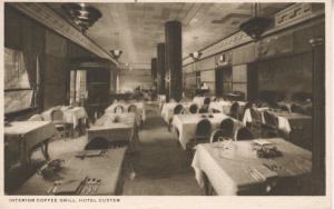 Hotel Cluster ~ Galesburg Illinois IL ~ Interior Coffee Grill Vintage Postcard