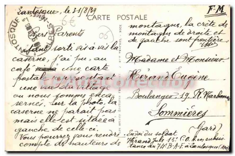 Postcard Old Lantosque Vue Generale