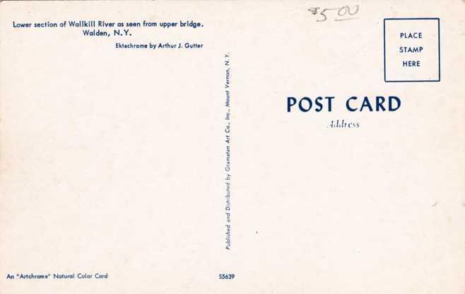 Walkill River from Upper Bridge - Walden NY, New York