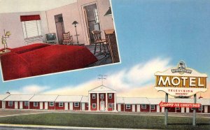 NEW CASTLE DELAWARE MOTEL & MILITARY PLANE GROUPING OF 3 POSTCARDS (1960s-90s)