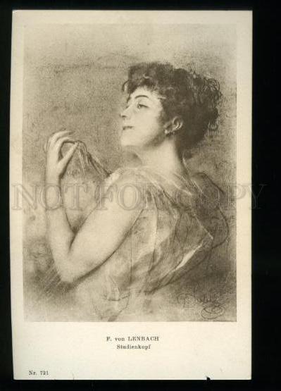 134684 Portrait BELLE by LENBACH vintage Ackermann PC