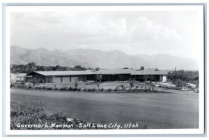 Salt Lake City Utah UT Postcard Governor's Mansion c1950's Vintage RPPC Photo